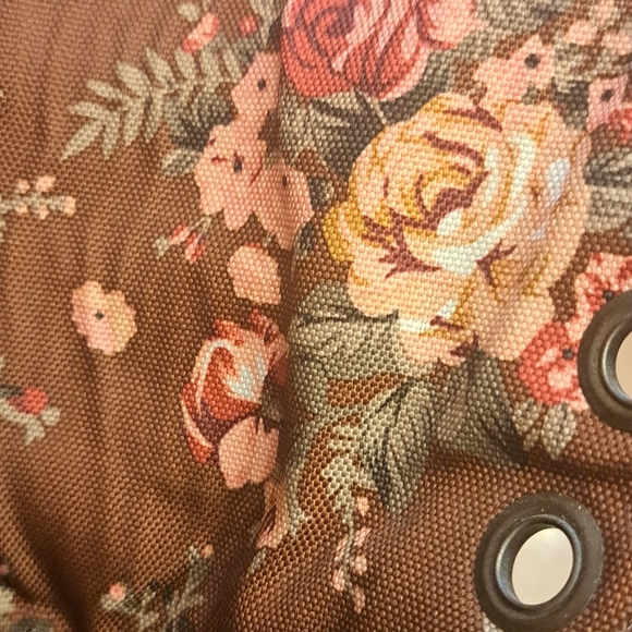 Aimilita Triumph Adjustable brown victorian flowers floral boots - Picture 4 of 7